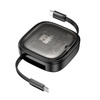 HOCO kabel All-in-one zwijany w zestawie z wymiennymi końcówkami PD 3A 60W U140 0,95 m czarny