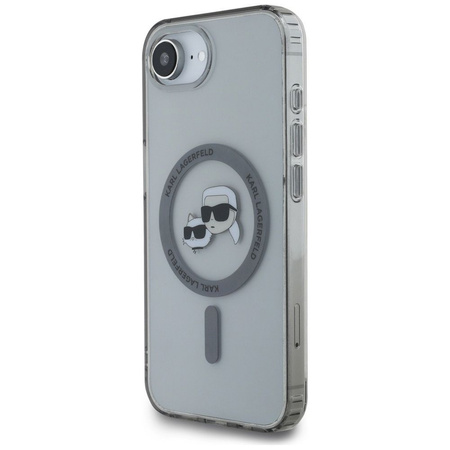 KARL LAGERFELD futerał do IPHONE 16e (SE 4 2025) kompatybilny z MagSafe KLHMPSE4HLSKCK (IML Metal KC Heads) czarny