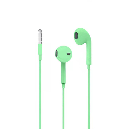 SŁUCHAWKI UNIWERSALNE DENMEN JACK 3,5 CALA ZIELONE DOUSZNE DR01