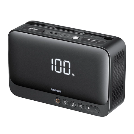 Starthilfe Baseus Super Energy BS-CH013 4in1 600A mit Taschenlampe / 6000mAh Powerbank / Kompressor - Schwarz