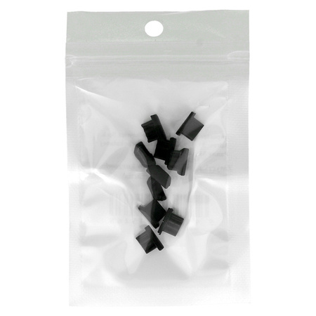 Zatyczka zaślepka przeciw kurzowi silikonowa Micro USB czarna - 10 sztuk