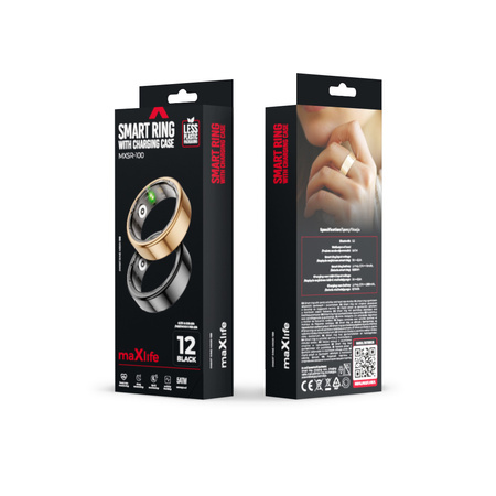 Maxlife smart ring MXSR-100 czarny rozmiar 11