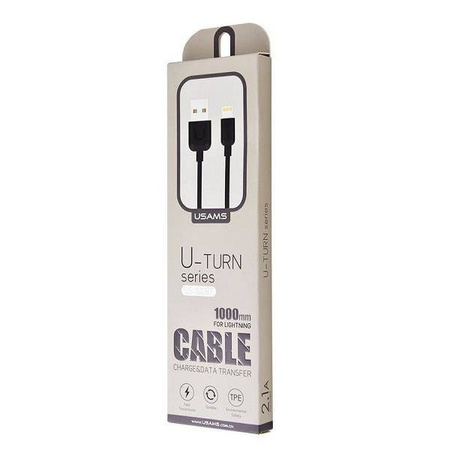 Kabel 2A 1m USB - Lightning USAMS U-Turn IPUSBXD01 (US-SJ097) czarny