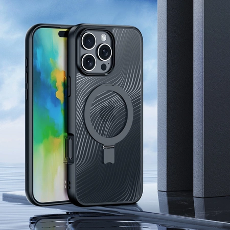 Dux Ducis Aimo Mag case with MagSafe and stand for iPhone 16 Pro Max - black