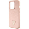 Original Handyhülle APPLE IPHONE 15 PRO MAX Guess Hardcase Croco Triangle Metal Logo (GUHCP15XPCRTHCP) rosa