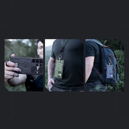 Nillkin CamShield Armor Pro Case Cover For Samsung Galaxy S23 Ultra Armor Cover With Camera Protector Ring Stand Black