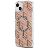 Oryginalne Etui GUESS Hardcase GUHMP15SHGCUSTGW do iPhone 15 (Kompatybilny z Magsafe / IML GCUBE / brązowy)