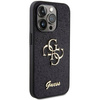Guess Glitter Script Big 4G case for iPhone 15 Pro - black