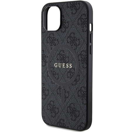 Oryginalne Etui GUESS Hardcase GUHMP15SG4GFRK do iPhone 15 (Kompatybilny z Magsafe / 4G Ring classic logo / czarny)