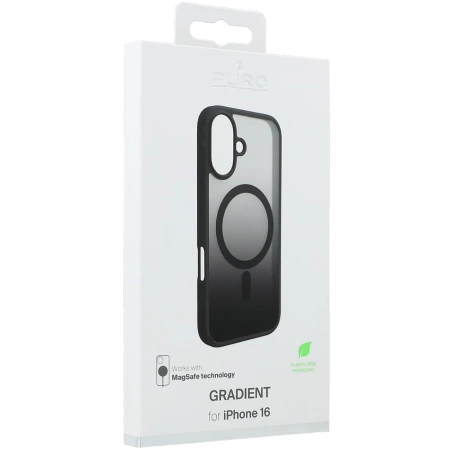 Etui silikonowe Puro Gradient MagSafe do iPhone 16e - czarne