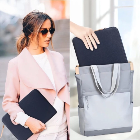 Torba Tech-Protect Fleece na laptopa 13-14" - niebieska