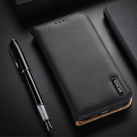 Dux Ducis Hivo echt Leder booktype case schutzhülle aufklappbare hülle für iPhone 14 Pro braun