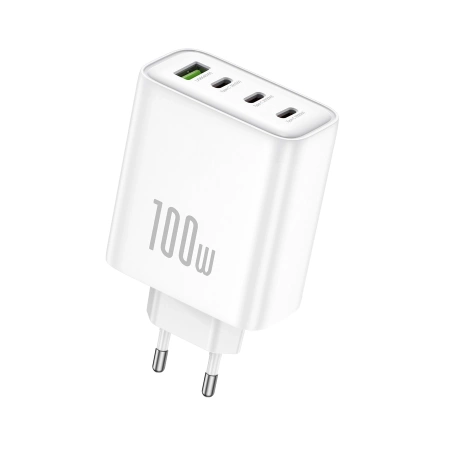 FONENG wall charger GaN40 GaN PD 100W 3xUSB-C + 1xUSB QC3.0 White