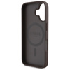 Original Handyhülle IPHONE 16 Guess 4G Circle Classic Logo MagSafe braun