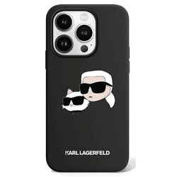 Oryginalne Etui KARL LAGERFELD Silicone Karl & Choupette MagSafe KLHMP15XSKCHPPLK do Iphone 15 Pro Max Czarny