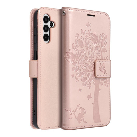 Kabura MEZZO Book do SAMSUNG A13 5G / A04S drzewo złoty róż