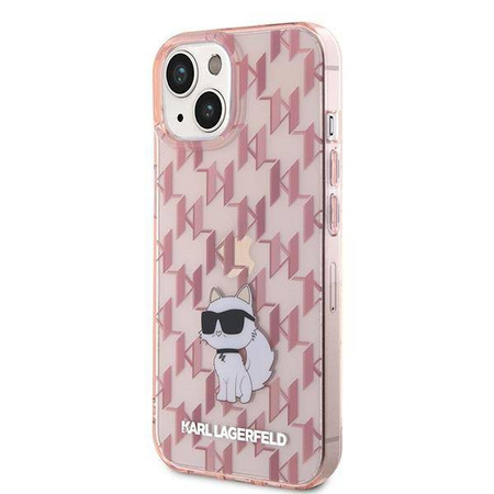 Karl Lagerfeld nakładka do iPhone 15 6,1" KLHCP15SHNCMKLP różowe HC IML C Monogram