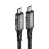 Acefast C1-09 USB-C / USB-C USB4 PD3.1 Kabel 5A 1m - grau-schwarz