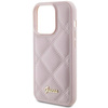Guess Quilted Metal Logo case for iPhone 15 Pro Max - pink