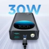 Joyroom JR-PBF03 30W 30000mAh powerbank + USB-A - USB-C cable 0.25m - black