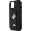 Etui Karl Lagerfeld Gripstand Saffiano Karl&Choupette Pins na iPhone 15 - czarne