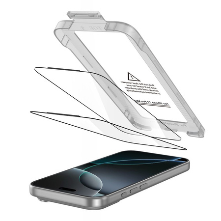 SZKŁO HARTOWANE TECH-PROTECT QUICK SET+ 2-PACK IPHONE 17 PRO MAX BLACK