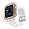 Protect Strap Band für Apple Watch 38/40/41mm Panzergehäuse Armband - Transparent, Roségold