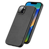 Dux Ducis Grit skórzane etui do iPhone 14 Plus elegancki pokrowiec ze sztucznej skóry (kompatybilne z MagSafe) czarny