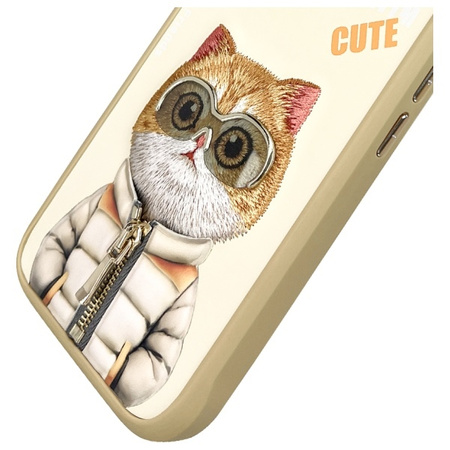 Nimmy etui iPhone 16 6.1" khaki           Cool&Cute 2.0 Cat