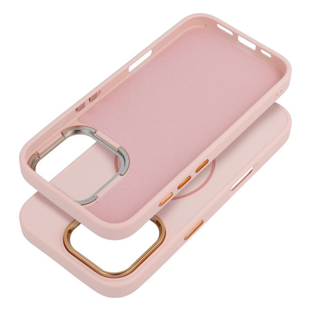 Futerał FRAME MAG COVER kompatybilny z MagSafe do IPHONE 16 PRO MAX pudrowy róż