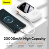 Powerbank Baseus Qpow PRO z kablem USB-C, USB-C, USB, 20000mAh, 22.5W (biały)