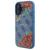 Original Handyhülle IPHONE 16 Guess Hardcase 4G Flowers Print MagSafe (GUHMP16SP4ROPEMCB) blau