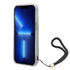Original Handyhülle IPHONE 14 PLUS Guess Hardcase Flower Strap (GUOHCP14MHFLSB) blau