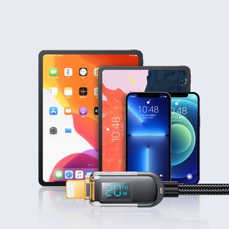Joyroom USB C - Lightning 20W Kabel mit Ladeleistungsanzeige 1,2 m schwarz (S-CL020A4)