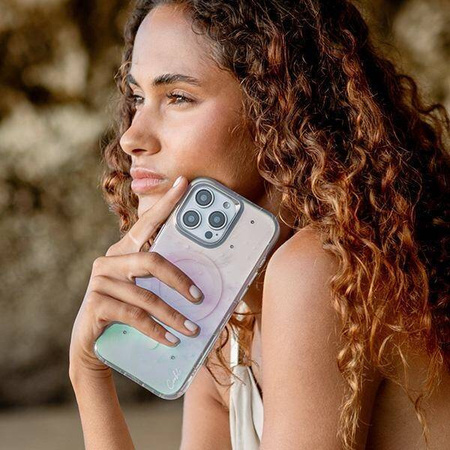Case IPHONE 16 PRO MAX UNIQ Coehl Celest Magnetic Charging Opal transparent