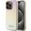 Oryginalne Etui GUESS hardcase Saffiano Iridescent Script GUHCP14XPSAIRSD do Iphone 14 Pro Max złoty