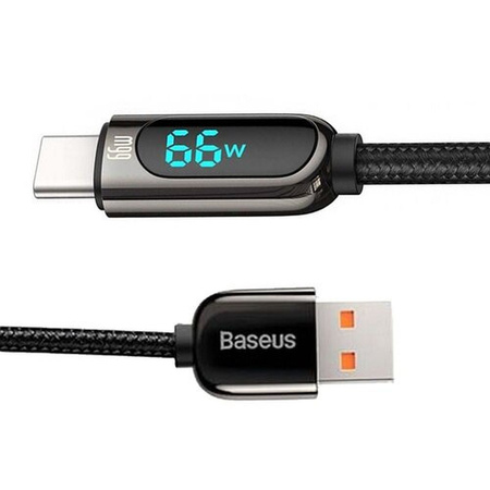 Kabel USB do USB-C Baseus Display, 66W, 1m (czarny)