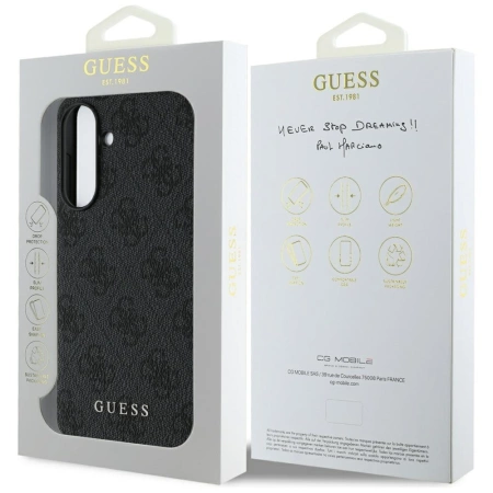 Etui Guess 4G Charms Collection na Samsung Galaxy A56 - czarne