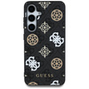Etui Guess 4G Printed Colored Peony Pattern MagSafe do Samsung Galaxy S25 czarny