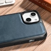 iCarer Leather Oil Wax case covered with natural leather for iPhone 14 blue (WMI14220717-BU)