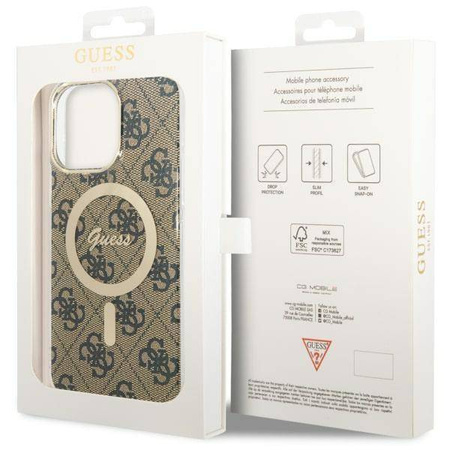 Guess GUHMP14XH4STW iPhone 14 Pro Max 6.7" Braun/Braun Hardcase 4G MagSafe