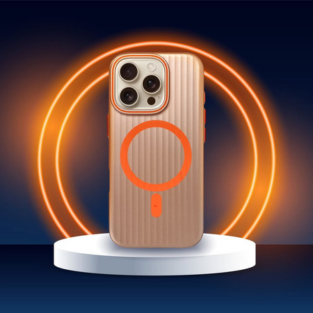 Futerał SIMPLY kompatybilny z MagSafe do IPHONE 15 Pro tytan pustynny