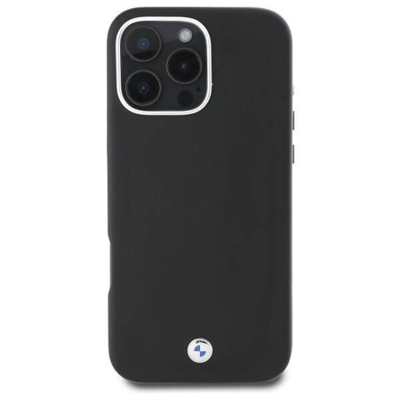 Original Case IPHONE 16 PRO BMW Hardcase Signature Full Wrapped Metal MagSafe (BMHMP16L23PUFWK) black