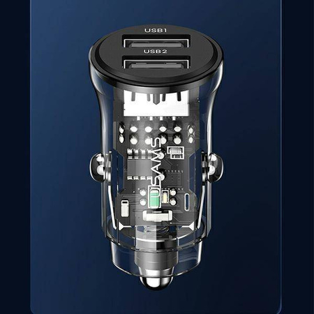 USAMS Ład. sam. C31 3A 2xUSB-A Fast Charge czarny/black CC162CC01(US-CC162)