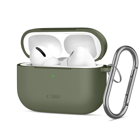 TECH-PROTECT SILICONE HOOK APPLE AIRPODS PRO 3 OLIVE GREEN