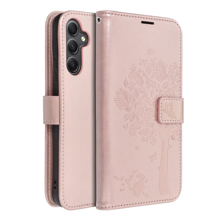 Kabura MEZZO Book do SAMSUNG A34 5G drzewo złoty róż