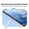 Baseus Smooth Writing 2 stylus with active tip for iPad + USB-A - Lightning cable and replaceable tip - white