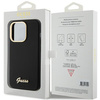 Guess Silicone Script Metal Logo &amp; Frame case for iPhone 15 Pro Max - black