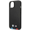 Original Case IPHONE 14 PLUS BMW Leather Stamp Tricolor (BMHCP14M22PTDK) black