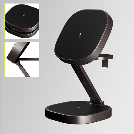 Allity ładowarka bezprzewodowa AWC-220-25WMS grafitowa 3w1